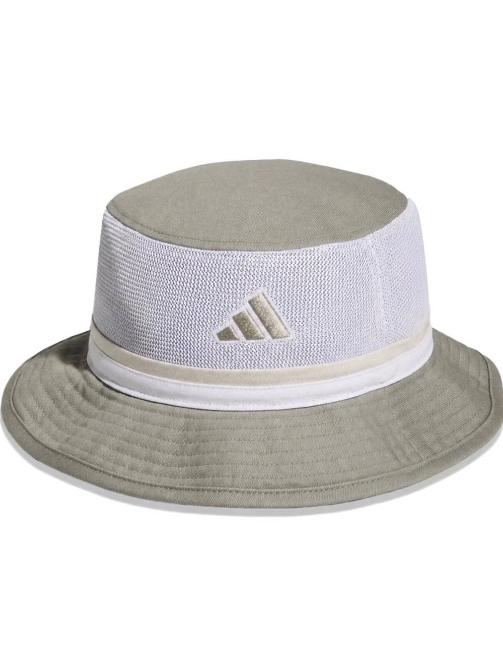 adidas Women Beige and White Mesh Bucket Hat Golf
